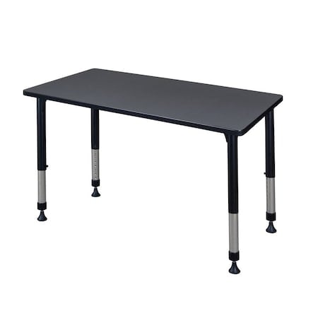 Rectangle Tables > Height Adjustable > Rectangular Classroom Tables, 48 W, 24 L, 23-34 H, Gray MPN:MT4824GYAPBK