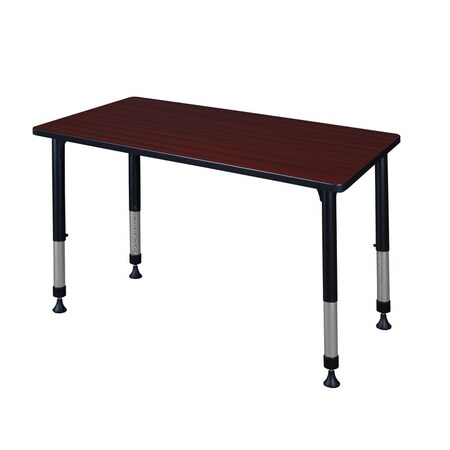 Rectangle Tables > Height Adjustable > Rectangular Classroom Tables, 48 W, 24 L, 23-34 H, Mahogany MPN:MT4824MHAPBK