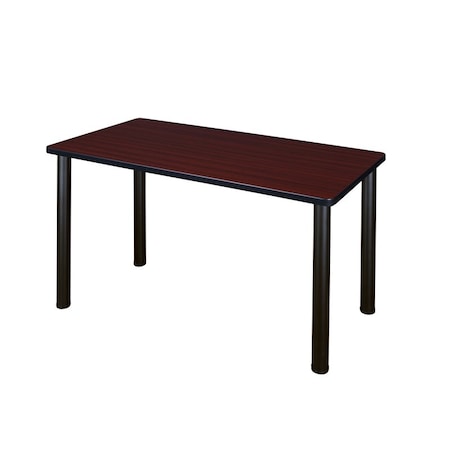 Regency Kee 48 x 24 in. Training Seminar Table- Mahogany Top, Black Legs MPN:MT4824MHBPBK