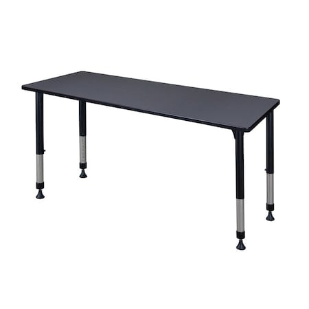 Rectangle Tables > Height Adjustable > Rectangular Classroom Tables, 60 W, 24 L, 23-34 H, Gray MPN:MT6024GYAPBK