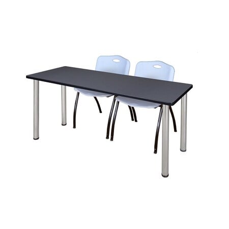 Rectangle Tables > Training Tables > Kee Table & Chair Sets, 60 W, 24 L, 29 H, Grey MPN:MT6024GYBPCM47GY