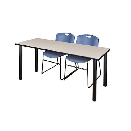 Rectangle Tables > Training Tables > Kee Table & Chair Sets, 60 W, 24 L, 29 H, Maple MPN:MT6024PLBPBK44BE
