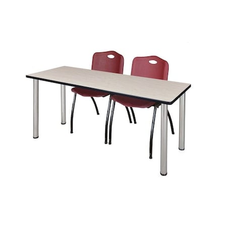 Rectangle Tables > Training Tables > Kee Table & Chair Sets, 60 W, 24 L, 29 H, Maple MPN:MT6024PLBPCM47BY