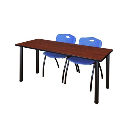 Rectangle Tables > Training Tables > Kee Table & Chair Sets, 66 W, 24 L, 29 H, Cherry MPN:MT6624CHBPBK47BE