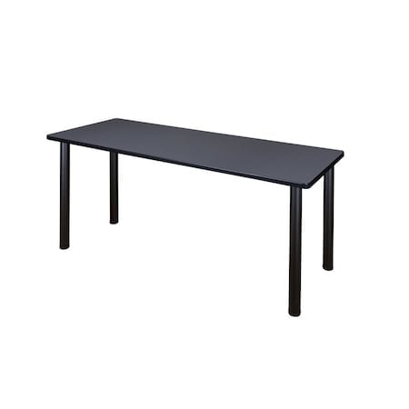 Kee Training Tables, 66 W, 24 L, 29 H, Wood, Metal Top, Grey MPN:MT6624GYBPBK