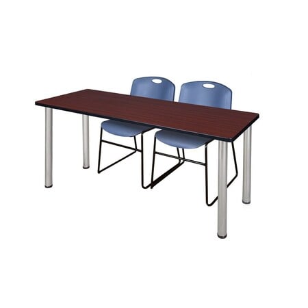 Rectangle Tables > Training Tables > Kee Table & Chair Sets, 66 W, 24 L, 29 H, Mahogany MPN:MT6624MHBPCM44BE