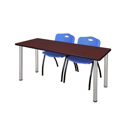 Rectangle Tables > Training Tables > Kee Table & Chair Sets, 66 W, 24 L, 29 H, Mahogany MPN:MT6624MHBPCM47BE