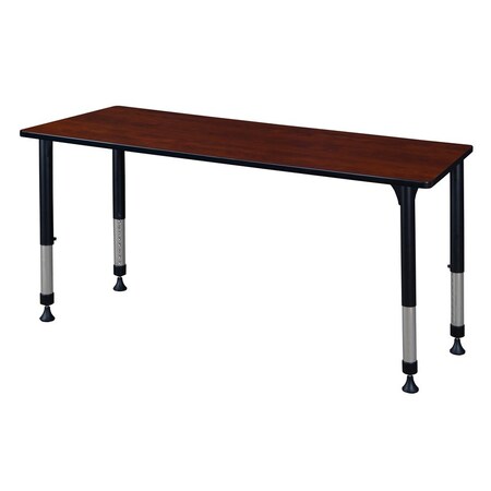 Rectangular Classroom Tables, 66 W, 30 L, 23-34 H, Wood, Metal, Cherry MPN:MT6630CHAPBK