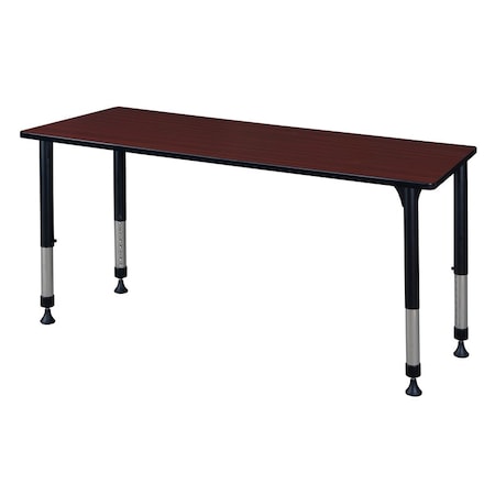Rectangular Classroom Tables, 66 W, 30 L, 23-34 H, Wood, Metal MPN:MT6630MHAPBK