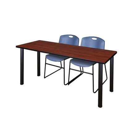 Rectangle Tables > Training Tables > Kee Table & Chair Sets, 72 W, 24 L, 29 H, Cherry MPN:MT7224CHBPBK44BE