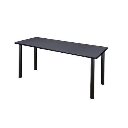 Regency Kee 72 x 24 in. Training Seminar Table- Grey Top, Black Legs MPN:MT7224GYBPBK