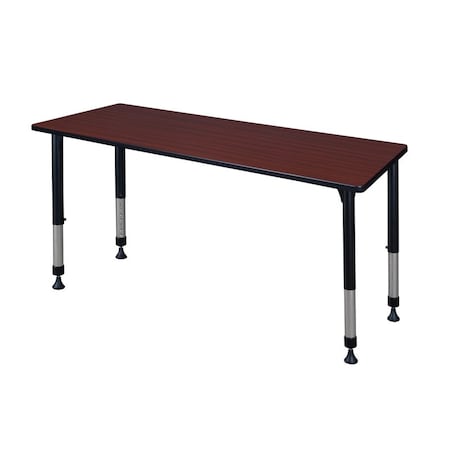 Rectangle Tables > Height Adjustable > Rectangular Classroom Tables, 72 W, 24 L, 23-34 H, Mahogany MPN:MT7224MHAPBK
