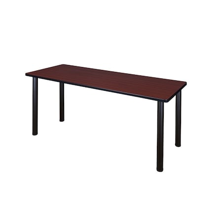 Regency Kee 72 x 24 in. Training Seminar Table- Mahogany Top, Black Legs MPN:MT7224MHBPBK