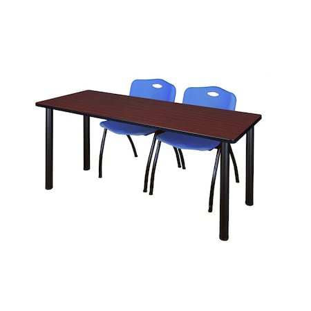 Rectangle Tables > Training Tables > Kee Table & Chair Sets, 72 W, 24 L, 29 H, Mahogany MPN:MT7224MHBPBK47BE
