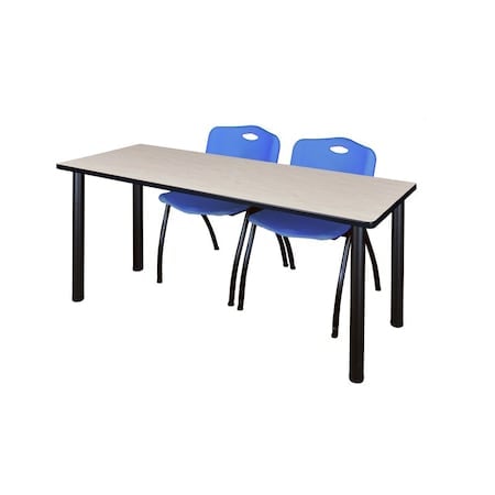 Rectangle Tables > Training Tables > Kee Table & Chair Sets, 72 W, 24 L, 29 H, Maple MPN:MT7224PLBPBK47BE