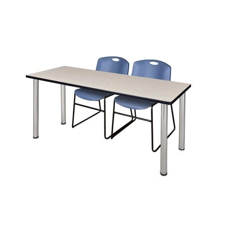 Rectangle Tables > Training Tables > Kee Table & Chair Sets, 72 W, 24 L, 29 H, Maple MPN:MT7224PLBPCM44BE