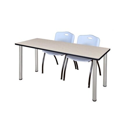 Rectangle Tables > Training Tables > Kee Table & Chair Sets, 72 W, 24 L, 29 H, Maple MPN:MT7224PLBPCM47GY