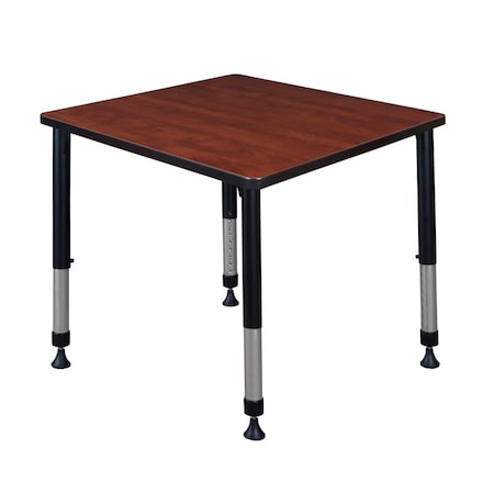 Square Square Classroom Tables, 30 W, 30 L, 23-34 H, Wood, Metal MPN:TB3030CHAPBK