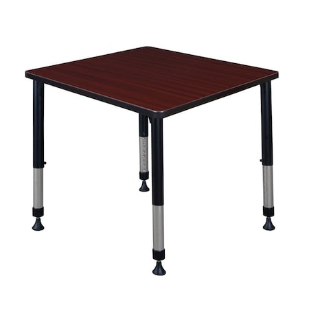 Square Square Classroom Tables, 30 W, 30 L, 23-34 H, Wood, Metal MPN:TB3030MHAPBK