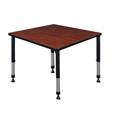 Square Square Classroom Tables, 36 W, 36 L, 23-34 H, Wood, Metal MPN:TB3636CHAPBK