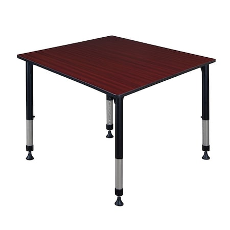 Square Square Classroom Tables, 48 W, 48 L, 23-34 H, Wood, Metal MPN:TB4848MHAPBK