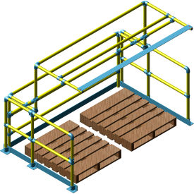 Kee Safety® Pivot Steel Mezzanine Pallet Gate Double Width 96