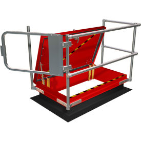 Kee Safety® Roof Hatch Railing Kit with Forward Barrier & Side Entry Galvanized Steel 66
