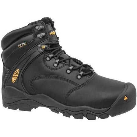 Men's 6-Inch Work Boot, 8 D, Steel Toe, 6 in H, Black, 1011357 MPN:1011357