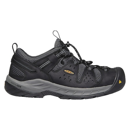 Men's Hiker Shoe, 11 Leather, Mesh Upper, Steel Toe, 3 in H, Black/Dark Shadow, 1023216 MPN:1023216