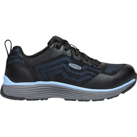 Women's Athletic Shoe, 7 Mesh Upper, Aluminum Toe, 3 in H, Airy Blue/Black, 1025571 MPN:1025571