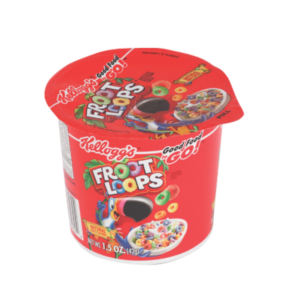 Kelloggs Froot Loops Cereal-In-A-Cup, 1.5 Oz., Pack Of 6 MPN:01246