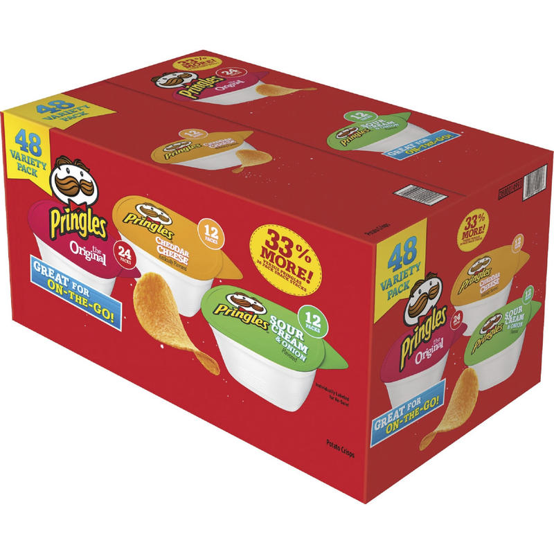 Pringles Crisps Grab ‘N Go Variety Pack, Case Of 48 Containers MPN:14991
