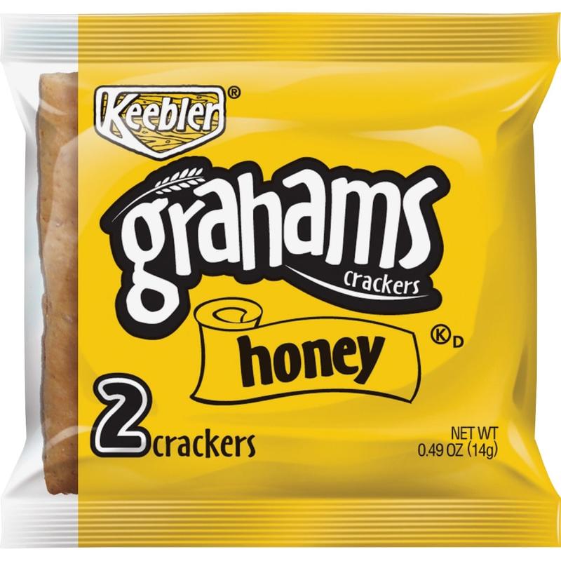 Keebler Grahams Honey Crackers, 0.49 Oz, Carton Of 200 Crackers MPN:38406