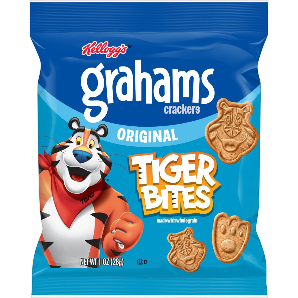 Kelloggs Grahams Tiger Bites, 1 Oz, Box Of 150 Pouches MPN:10030100402135