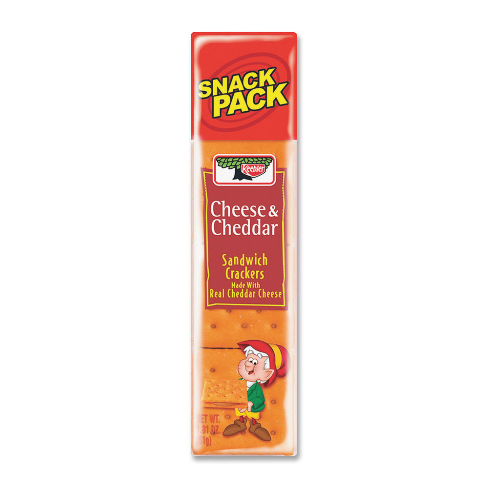 Keebler Cheese And Cheddar Sandwich Crackers, Pack Of 12 MPN:21147