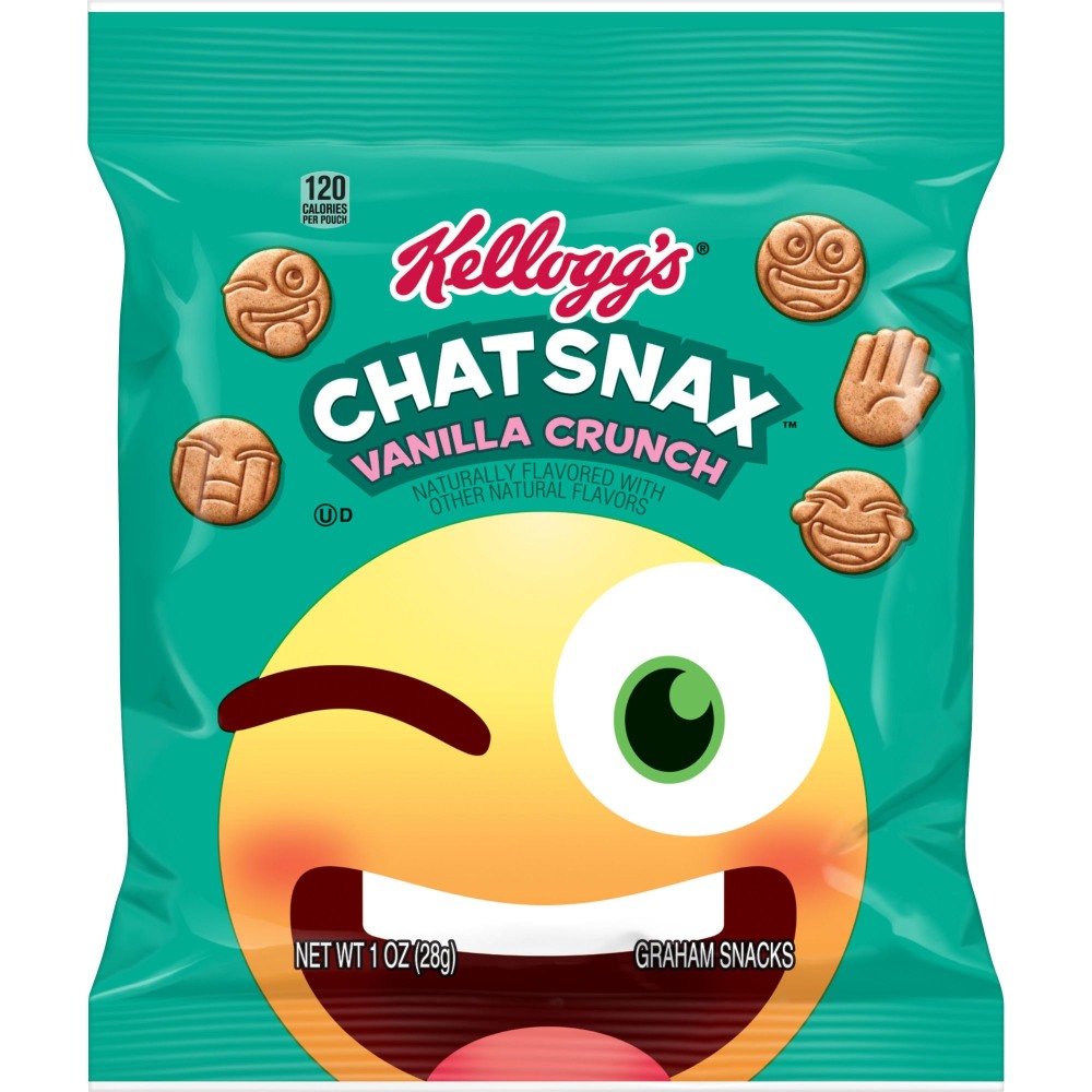 Kelloggs Chat Snax Vanilla Crunch Grahams Single Serve Bags, 1 Oz, Case Of 210 Bags MPN:3010012695