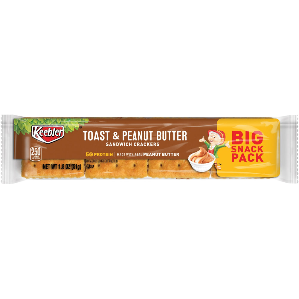 Keebler Sandwich Crackers, Toast And Peanut Butter, 1.8 Oz, Box Of 12 MPN:KEB21167