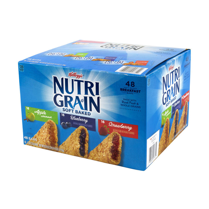 NUTRI-GRAIN Soft Baked Breakfast Bars Variety, 1.3 oz, 48 Count MPN:12332