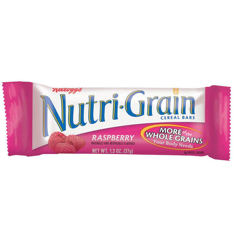 Kelloggs Nutri-Grain Bars, Raspberry, 1.3 Oz, Box Of 16 MPN:35845
