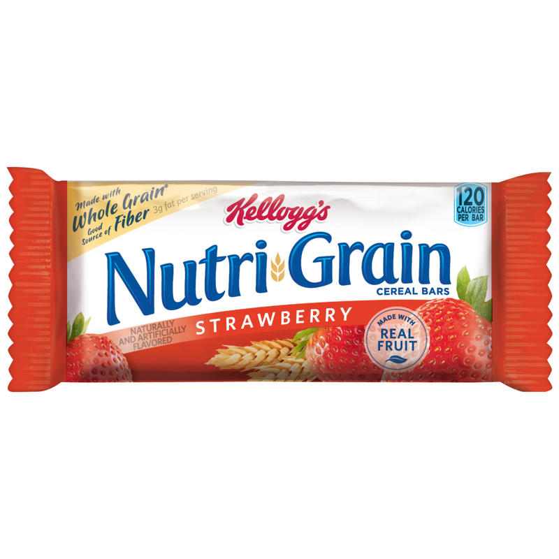 Kelloggs Nutri-Grain Bars, Strawberry, 1.3 Oz, Box Of 16 MPN:35945