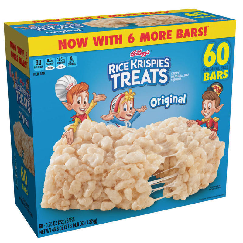 Kelloggs Rice Krispies Treats Original Bars, 0.78 Oz, Box Of 60 MPN:3800017114