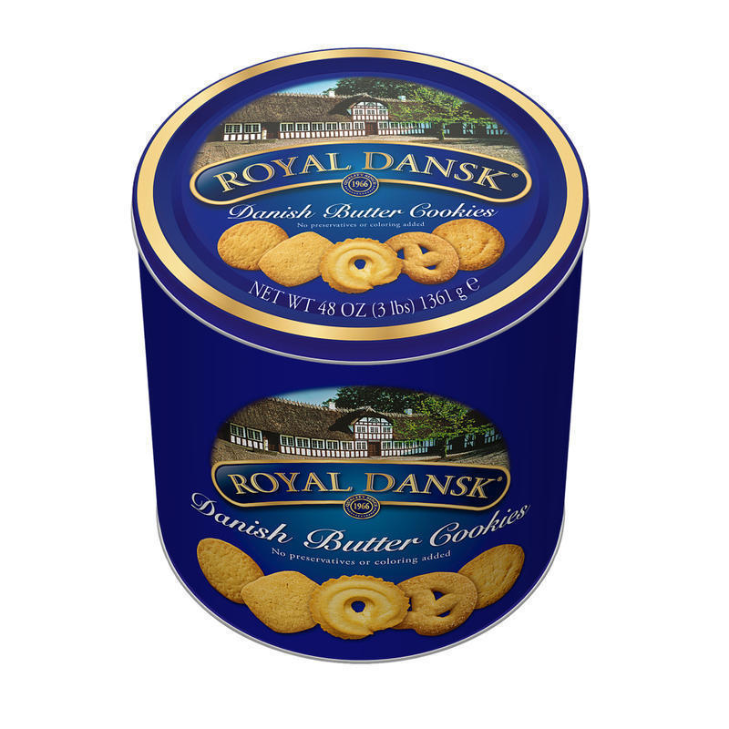 Royal Dansk Danish Butter Cookies, 3-Lb Tin (Min Order Qty 4) MPN:56198