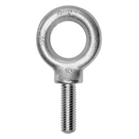 Eye Bolt With Shoulder, 2-4-1/2, 4 in Shank, 3-1/4 in ID, Steel, Zinc Plated MPN:K2036-ZN
