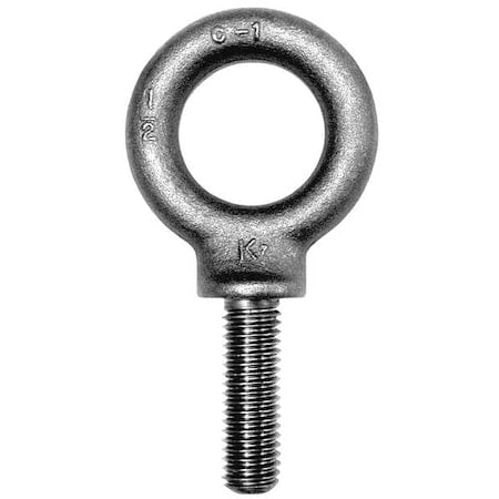 Eye Bolt With Shoulder, M7-1.00, 28.5 mm Shank, 22 mm ID, Steel, Plain MPN:M7