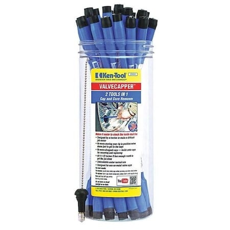 Valve Cap Core Remover, Blue, Fiberglass MPN:29999