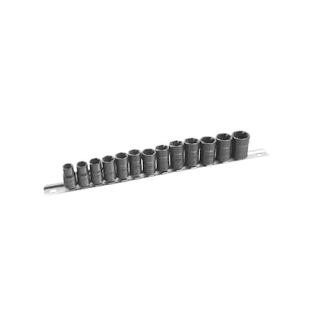 Twist Socket Set (On Rail), 13 pcs. MPN:30108