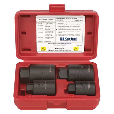 Whl Stud Rmvr St, 5/8 to 1 1/8 in, Steel MPN:30649