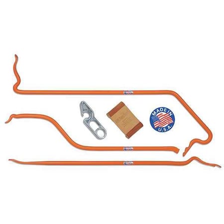 Mount/Demount Set, Orange, 41in.L, Steel MPN:35459