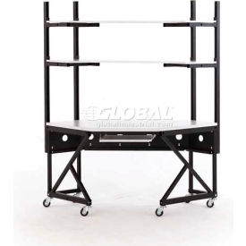 Kendall Howard™ Performance Corner LAN Station Folkstone Gray 5000-3-100-CR