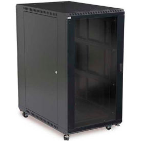 Kendall Howard™ 22U LINIER® Server Cabinet - Glass/Vented Doors - 36